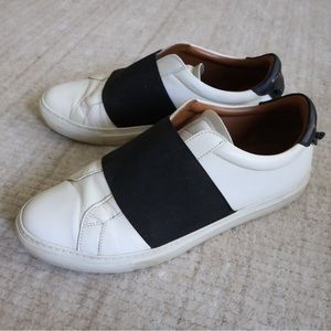 Givenchy black elastic sneaker city court slip on sz 41.5 no logo